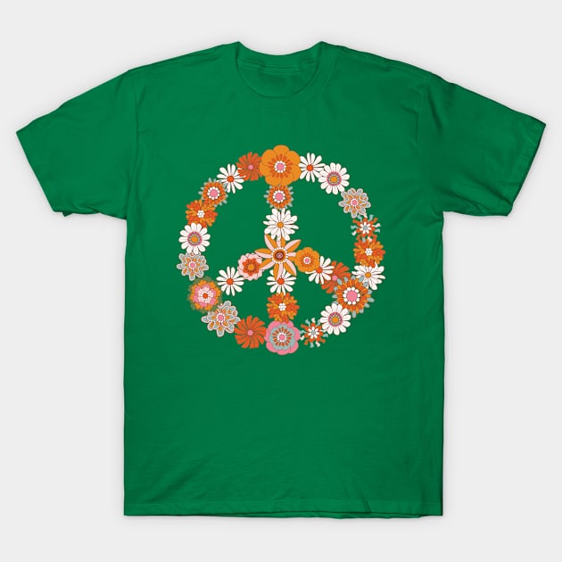 Floral Peace T-Shirt by Creativity Haven